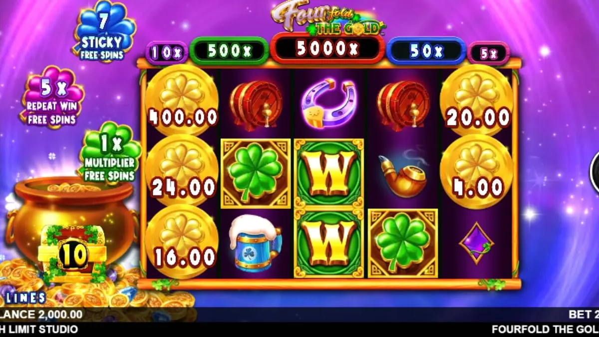 Fourfold the Gold স্লটের মহাজাগতিক আইরিশ থিমযুক্ত রিল