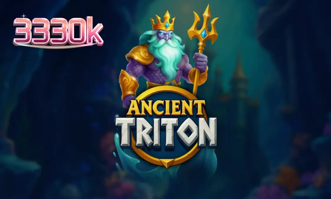 Ancient Triton স্লট গেমের একটি দৃশ্য যেখানে সমুদ্রের দেবতা এবং পানির নিচের রাজপ্রাসাদ দেখা যাচ্ছে
